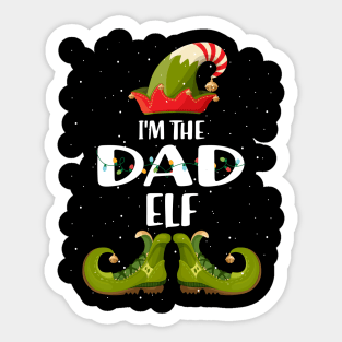 Im The Dad Elf Christmas Sticker